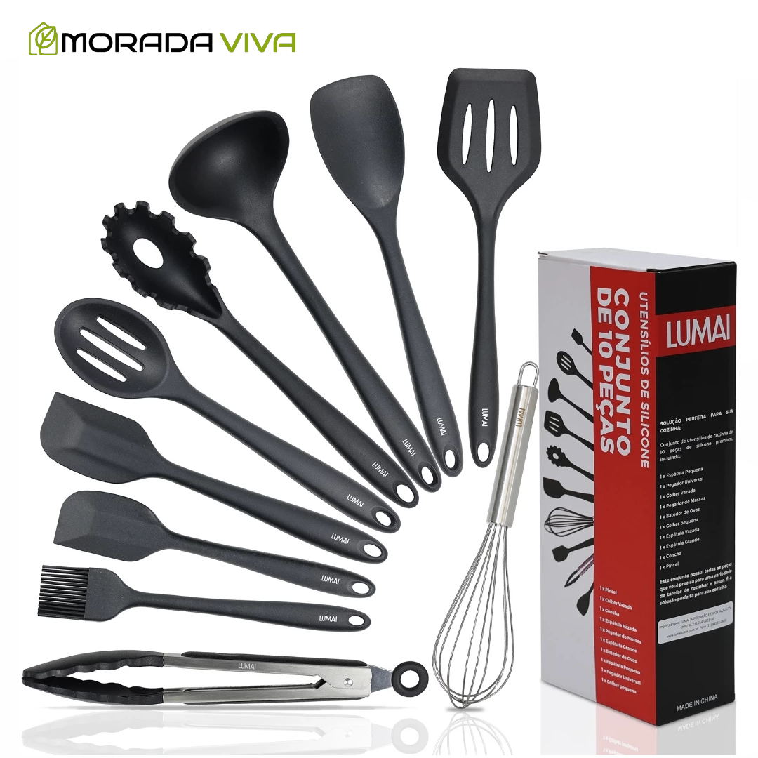Kit Completo Antiaderente – 5 Panelas + Panela de Pressão Indução + 10 Utensílios de Brinde