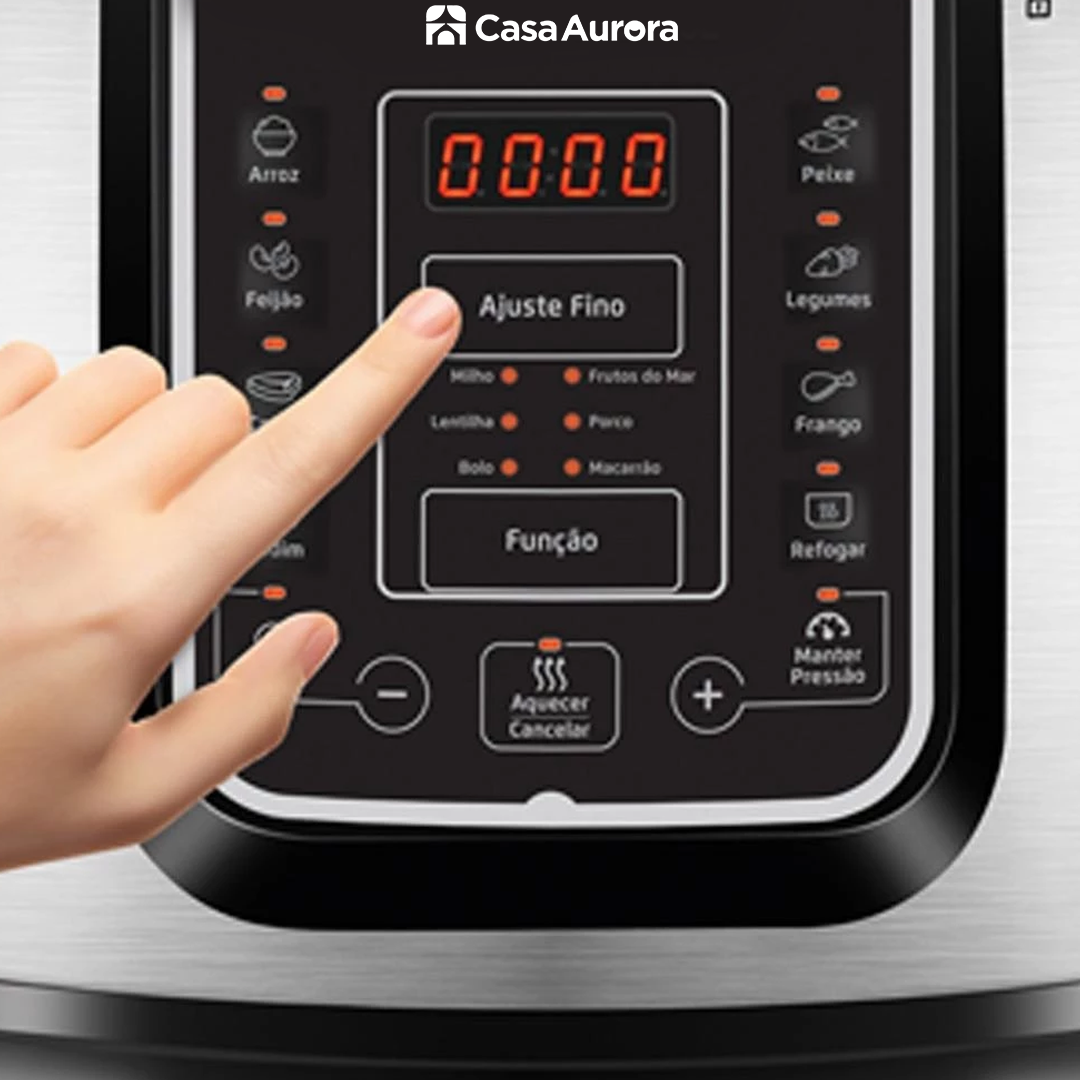 Kit Panela de Pressão Elétrica + 10 Utensílios + Livro de Receitas Prontas de BRINDE