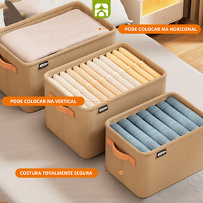 Kit com 4 Caixas Organizador de Roupas Dobrável Multifuncional