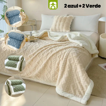 Manta Sherpa Dupla Face Glamour – Compre 2 e Leve 4