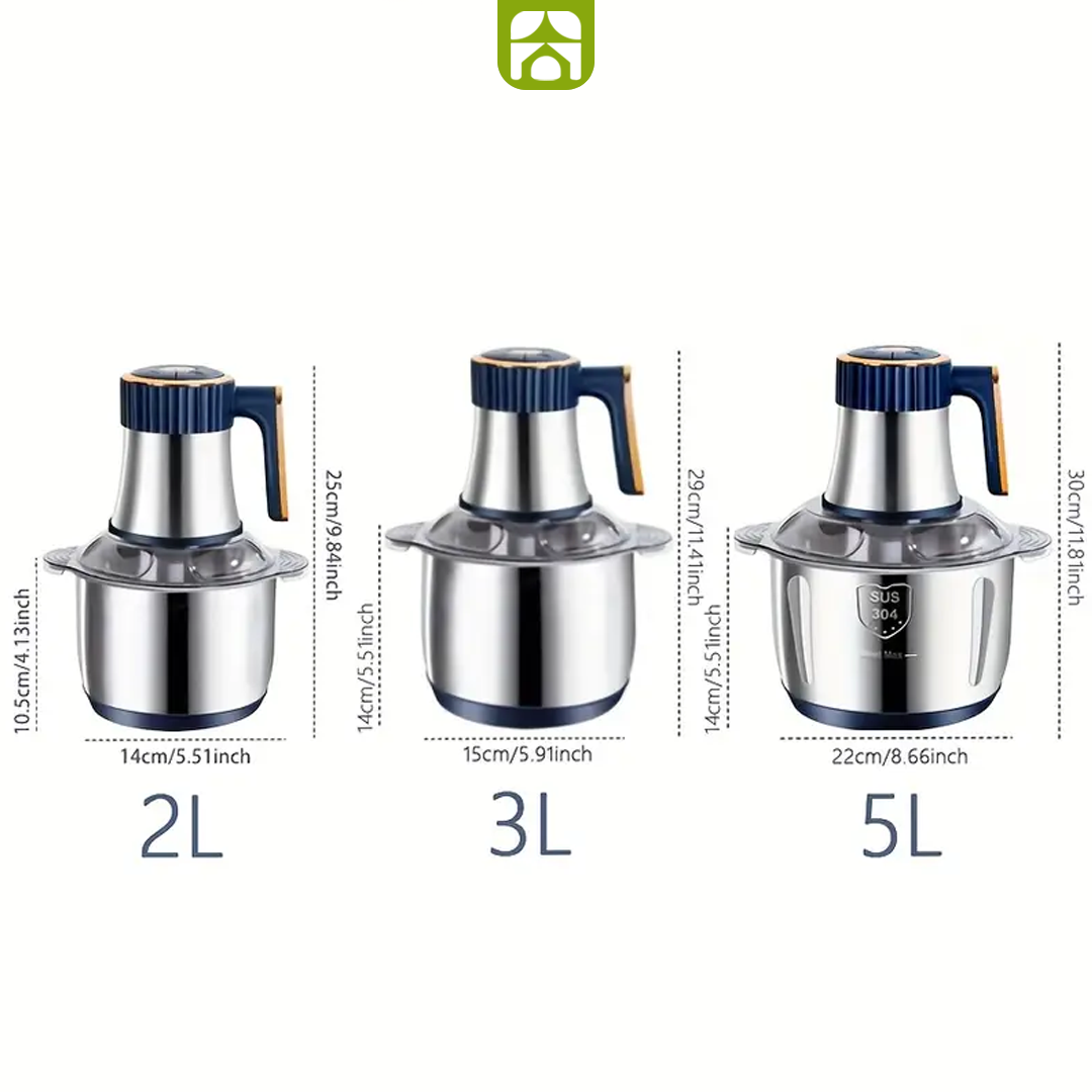 Processador e Triturador Profissional Elétrico -  Carnes, Grãos e Vegetais