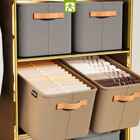 Kit com 4 Caixas Organizador de Roupas Dobrável Multifuncional