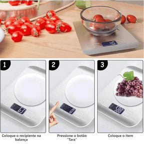 Balança Digital de Alta Precisão — Ideal para Cozinha e Receitas Perfeitas