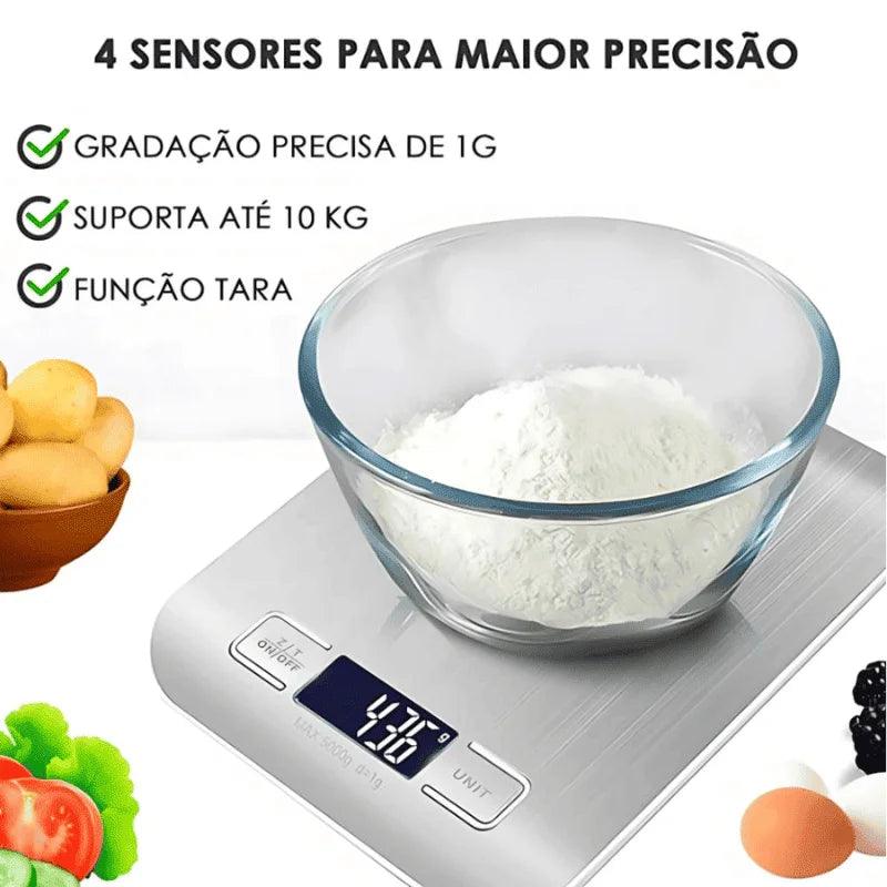 Balança Digital de Alta Precisão — Ideal para Cozinha e Receitas Perfeitas