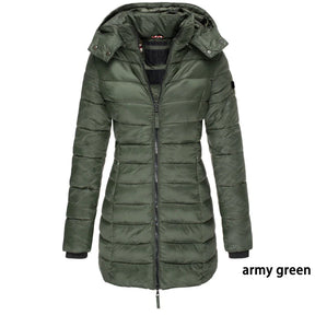 Casaco Feminino de Inverno com Capuz e Zíper - Acolhedor, Elegante e Leve - (Promoção de Inverno 2025)