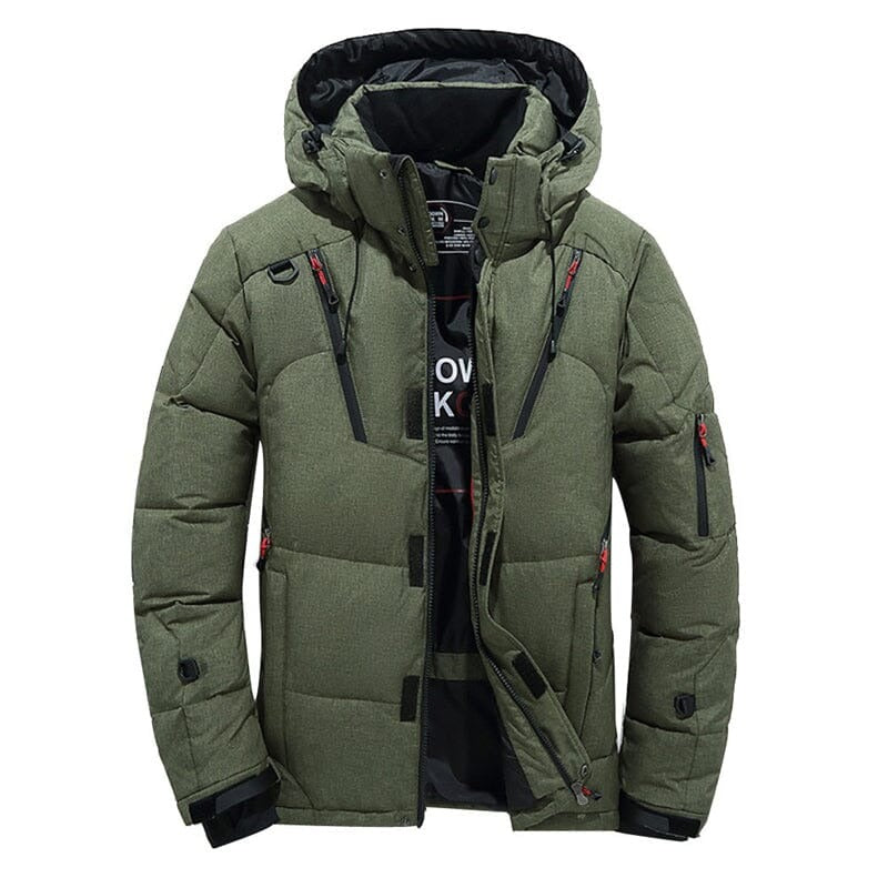 Jaqueta Masculina de Inverno Térmica com Capuz - IceShield