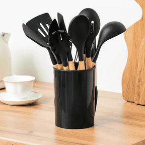 Kit Completo 12 Utensílios de Cozinha — Silicone Premium, Não Risca Panelas e Resiste a Altas Temperaturas