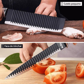 Kit de 6 Facas Premium — Super Afiadas, Antiaderentes e Ideais para Churrasco e Cozinha