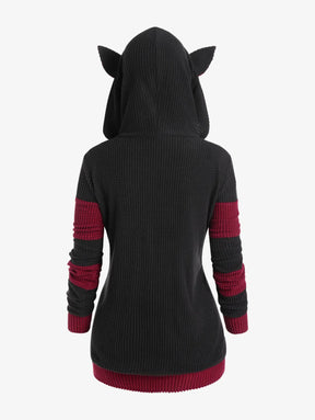 Casaco Feminino Para Inverno Capuz com Orelhinhas - (Promoção de Inverno 2025)