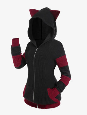 Casaco Feminino Para Inverno Capuz com Orelhinhas - (Promoção de Inverno 2025)