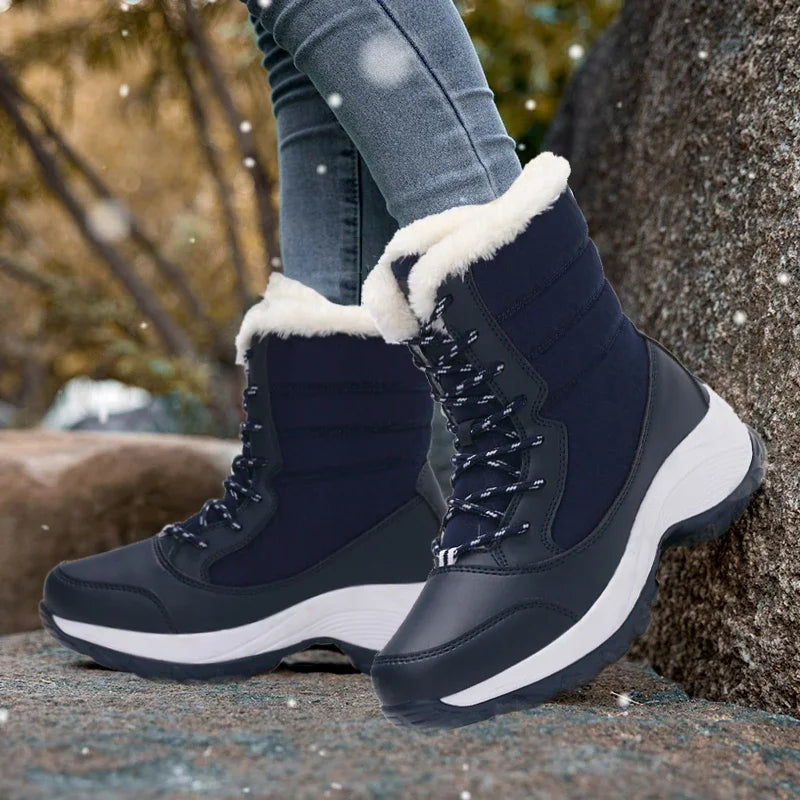 Bota Feminina com Plataforma Impermeável Antiderrapante - (Promoção de Inverno 2025)