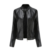 Jaqueta Feminina Estilo Punk Rock com Gola Alta - (Promoção de Inverno 2025)