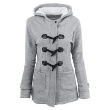 Casaco Feminino Básico com Capuz e Zíper - Sobretudo Casual para Outono/Inverno - (Promoção de Inverno 2025)