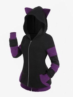 Casaco Feminino Para Inverno Capuz com Orelhinhas - (Promoção de Inverno 2025)