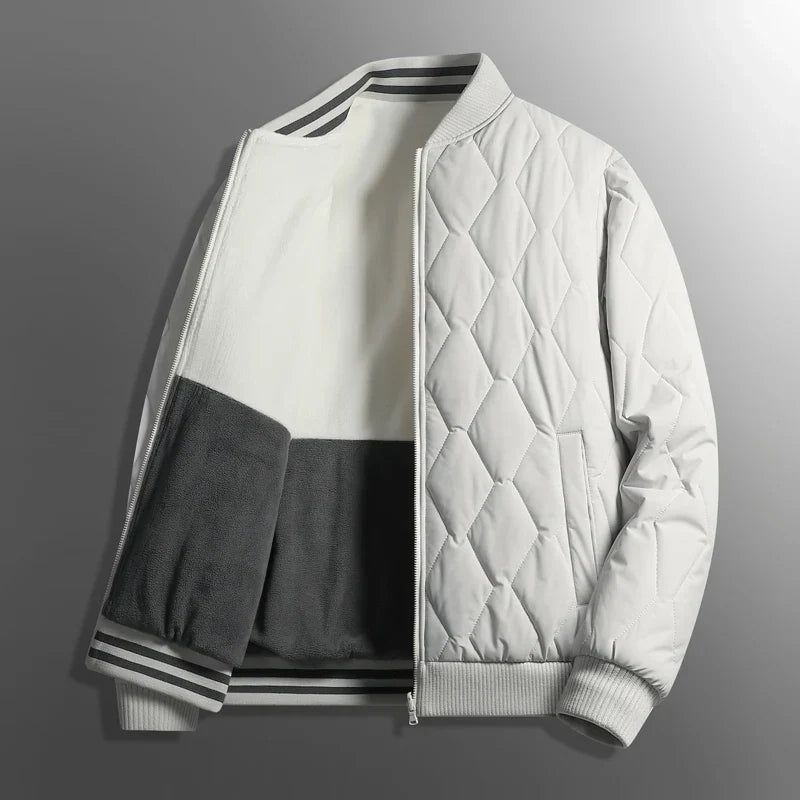 Casaco Masculino Puffer Dupla Face com Zíper – (Promoção de Inverno 2025)