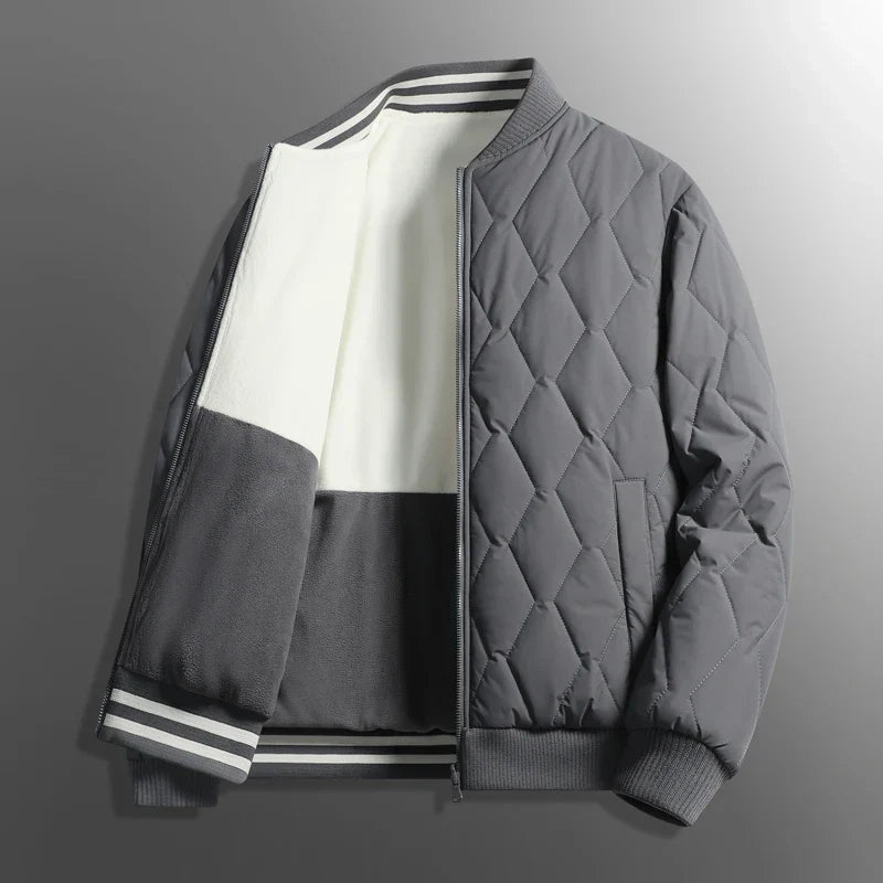 Casaco Masculino Puffer Dupla Face com Zíper – (Promoção de Inverno 2025)