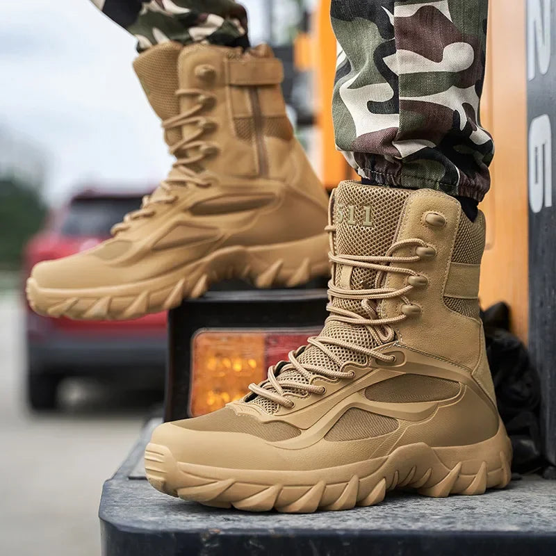 Bota Tática Masculina Leve Antiderrapante - (Promoção de Inverno 2025)