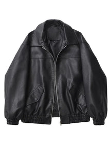 Casaco Feminino Curto em Faux Leather com Toque Vintage - (Promoção de Inverno 2025)