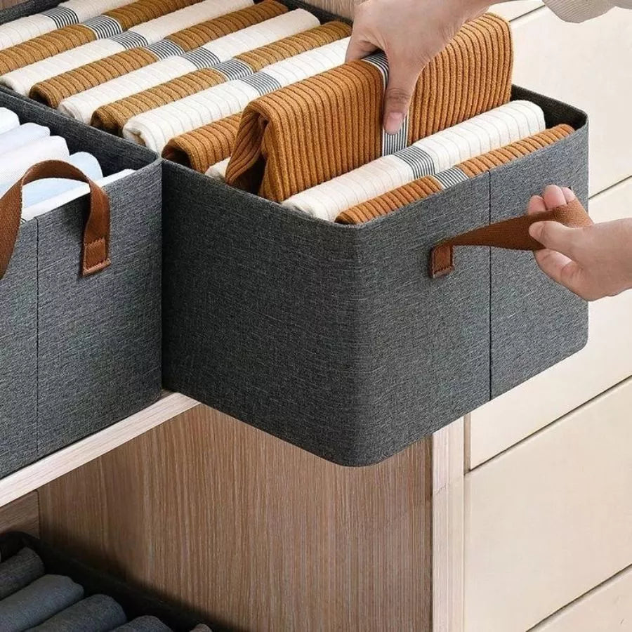 Kit com 4 Caixas Organizador de Roupas Dobrável Multifuncional