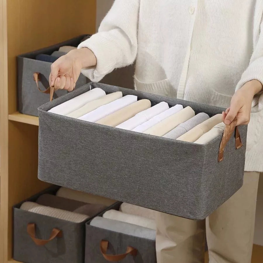 Kit com 4 Caixas Organizador de Roupas Dobrável Multifuncional