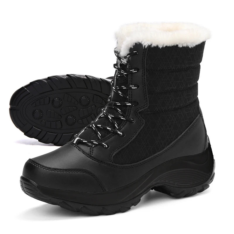 Bota Feminina com Plataforma Impermeável Antiderrapante - (Promoção de Inverno 2025)