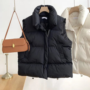 Colete Feminino Elegante com Gola Alta Acolchoado - (Promoção de Inverno 2025)