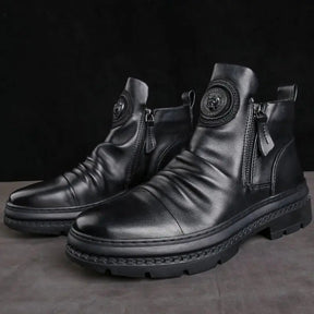 Bota Masculina Cano Alto com Zíper Lateral - (Promoção de Inverno 2025)