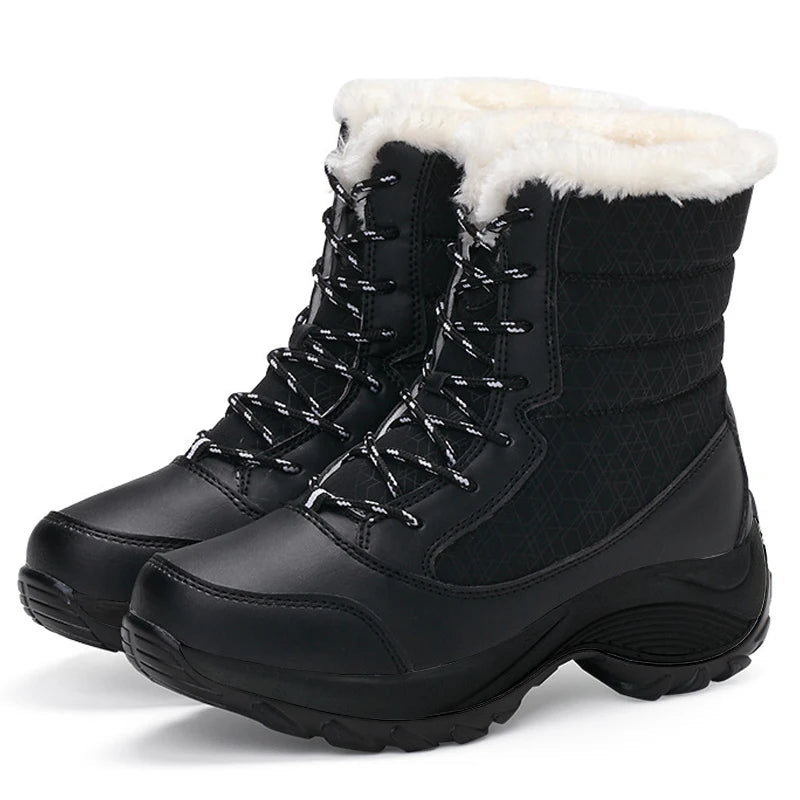 Bota Feminina com Plataforma Impermeável Antiderrapante - (Promoção de Inverno 2025)