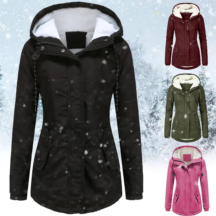 Jaqueta Parka Feminina Forrada com Lã para Inverno Glacier (PROMOÇÃO 2025)