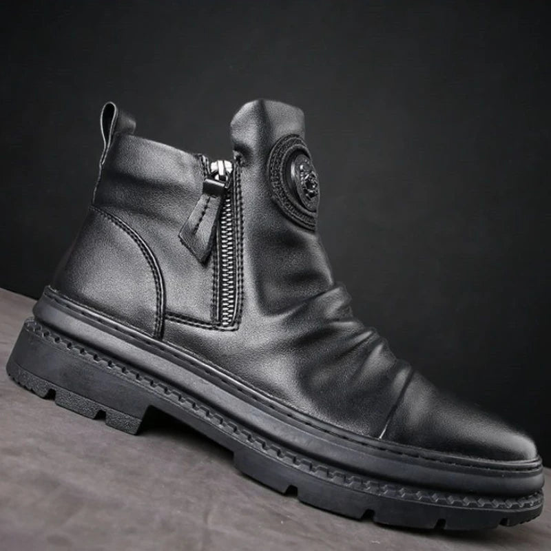 Bota Masculina Cano Alto com Zíper Lateral - (Promoção de Inverno 2025)