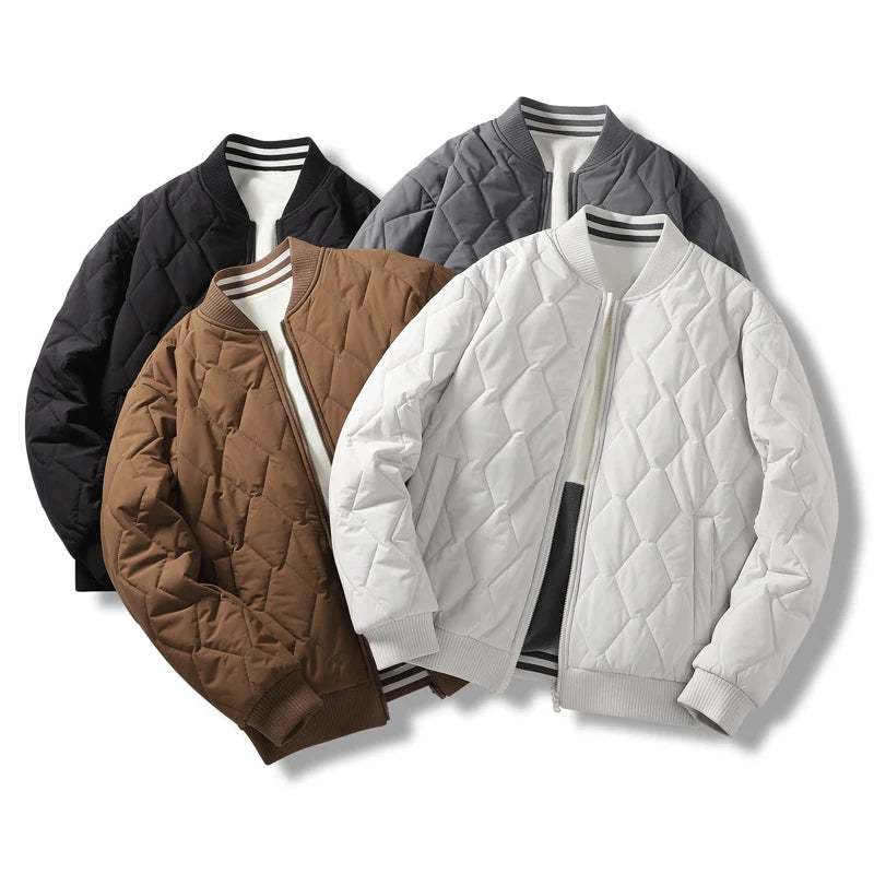 Casaco Masculino Puffer Dupla Face com Zíper – (Promoção de Inverno 2025)