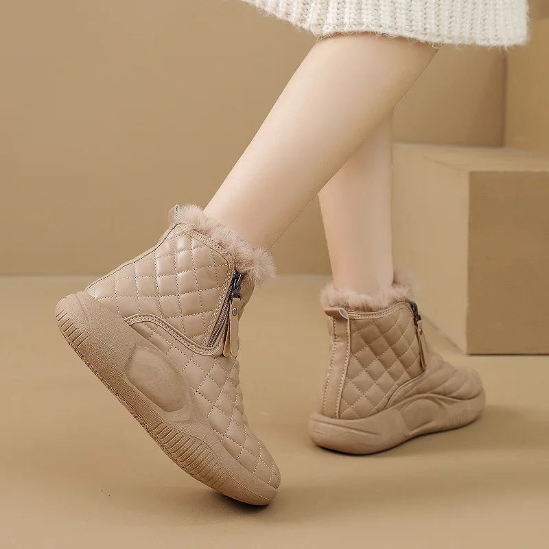 Bota Feminina Para Inverno com Zíper Solado Grosso (Promoção de Inverno 2025)