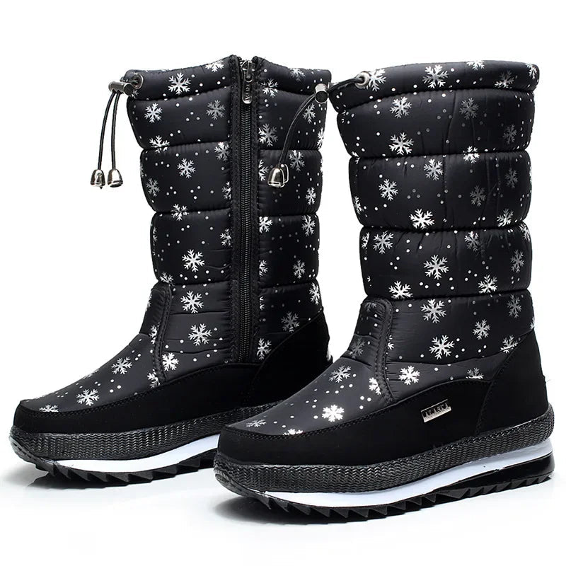 Bota Feminina Para Inverno Meio-Cano Impermeável (Promoção de Inverno 2025)