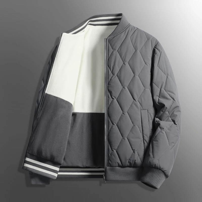 Casaco Masculino Puffer Dupla Face com Zíper – (Promoção de Inverno 2025)