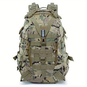 Mochila Tática Camuflada 40L com Sistema Molle e Listra Refletiva